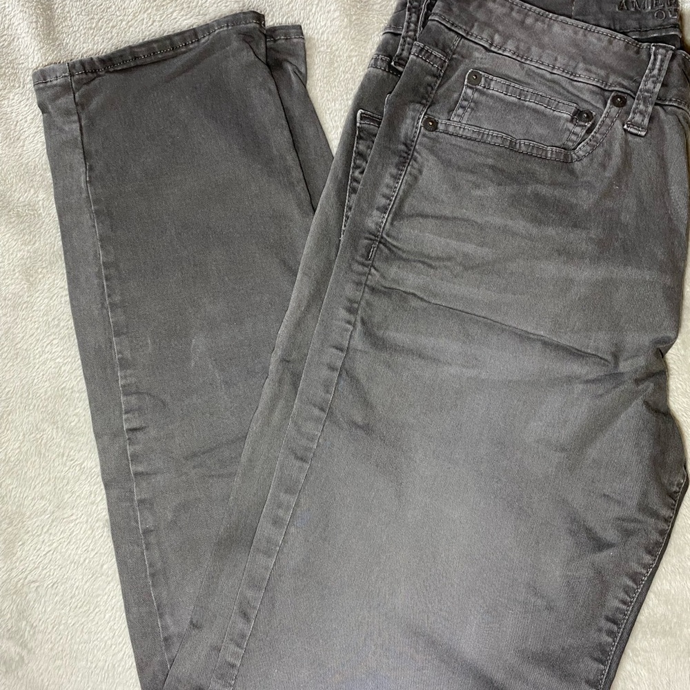 American Eagle Outfitters Charcoal Active Flex 5 Pocket Jeans